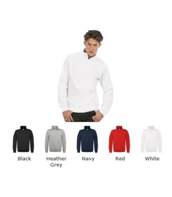 B&C BA406 ID004 Zip Neck  Sweatshirt